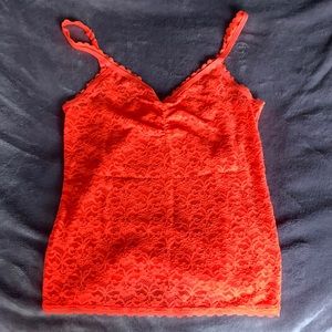 Aerie neon lace cami size M